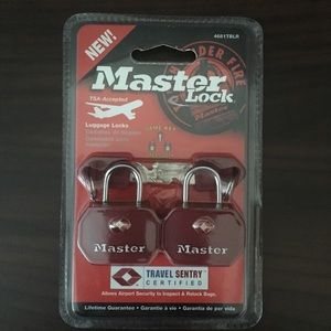 Master Travel Locks in Red